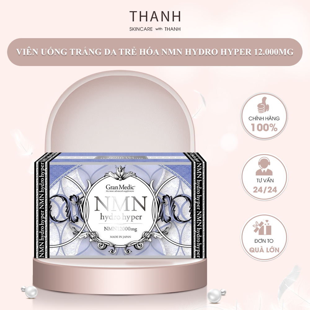 VIÊN UỐNG TRẮNG DA TRẺ HÓA NMN HYDRO HYPER 12.000MG