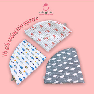 Vỏ gối chống trào ngược cao cấp Vuông Tròn cotton Hàn chần bông (chỉ vỏ gối, không ruột)