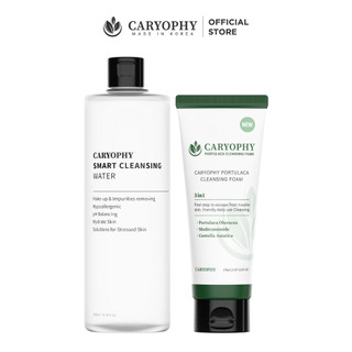 Combo làm sạch Caryophy: Tẩy trang 500ml và Sữa rữa mặt 150ml Caryophy Portulaca