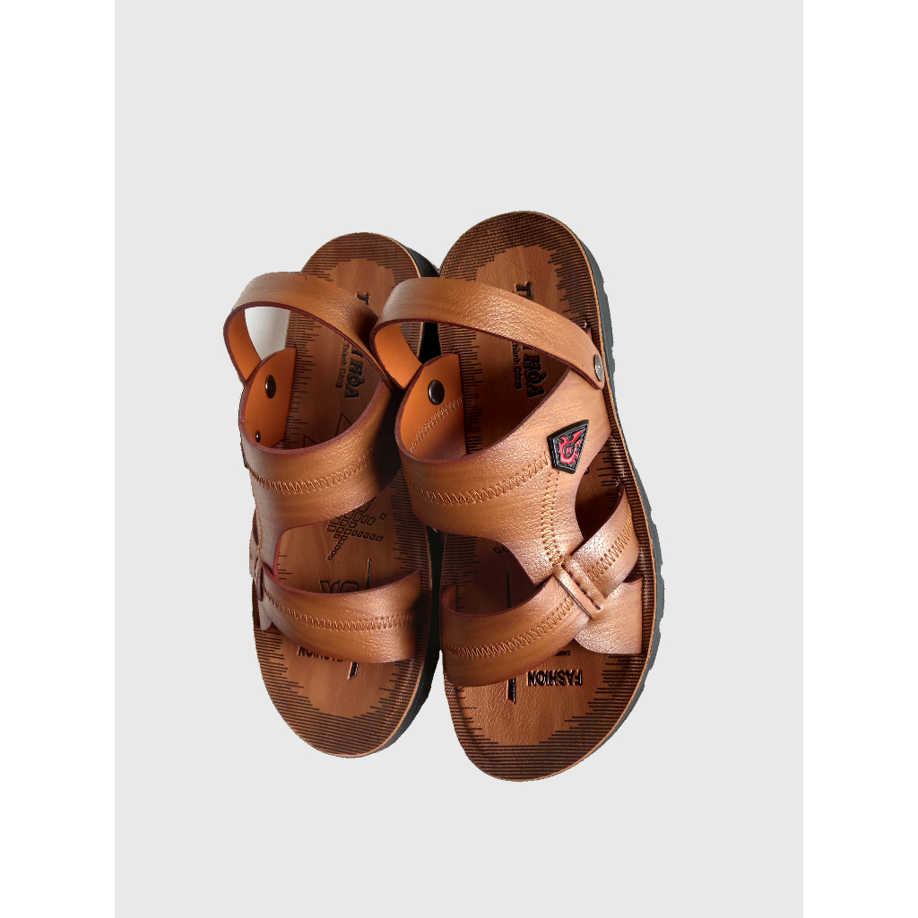 Dép da nam được làm từ da bò cao cấp đế đúc dẻo nâng chiều cao