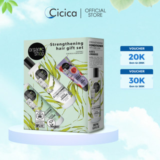 Combo NGĂN NGỪA GÃY RỤNG TÓC Organic Shop Dầu Gội Xả Tảo Biển và Tinh Dầu Sả 280mlx2 Và Tẩy tế bào chết Da đầu 75ml