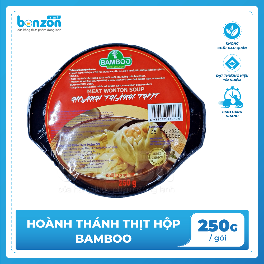 Bonzon - Hoành thánh tôm thịt Bamboo 220G