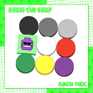 Combo 10 part trơn tròn 1x1 - phụ kiện gạch moc tương thích 98138