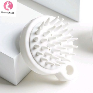 Lược gội Đầu silicon Massaga Xuất Nhật Màu Trắng
