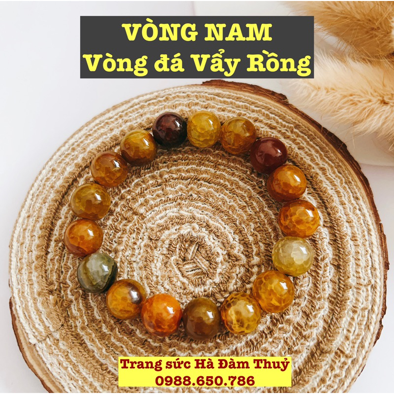 Vòng Nam Đá Vẩy Rồng - Tượng Trưng cho sức mạnh của Rồng🐉🐉🐉