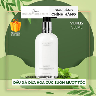 Dầu xả dừa hoa cúc Vijully phục hồi tóc hư tổn, giảm xơ rối chẻ ngọn 350ml tặng kèm quà