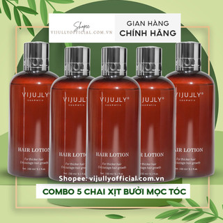 Combo 5 xịt tinh dầu bưởi Vijully xịt kích thích mọc tóc nhanh dài, giảm rụng tóc