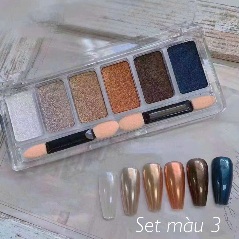 Set tráng gương nén 6 ô