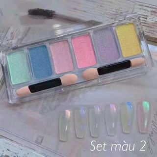 set tráng gương nén 6 ô