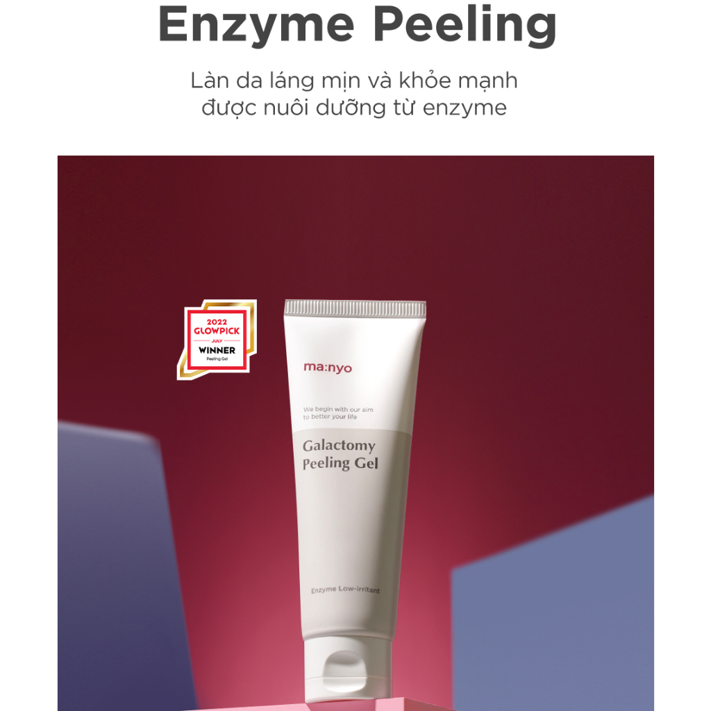 Tẩy tế bào chết ma:nyo Galactomy Enzyme Peeling Gel 75ml giúp da láng mịn, sáng khoẻ