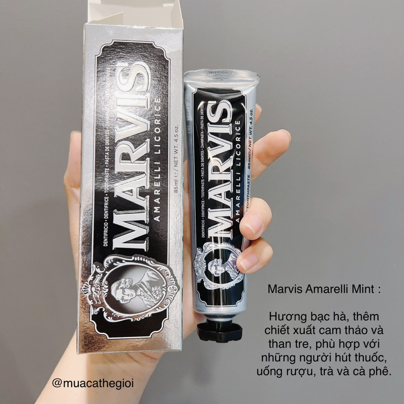 Kem đánh răng Marvis Ý trắng răng cao cấp