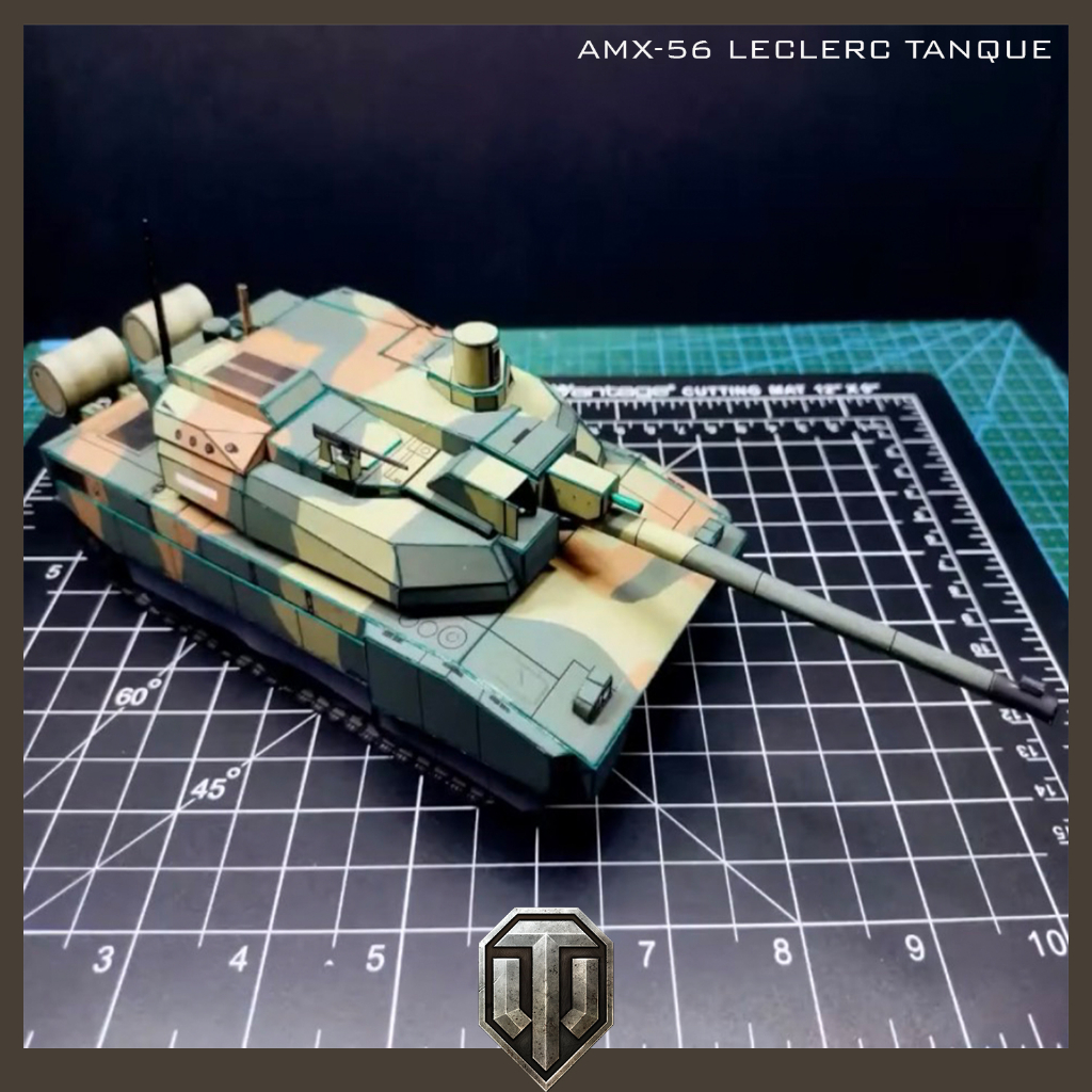 Mô hình xe tăng chiến đấu AMX-56 LECLERC bằng giấy