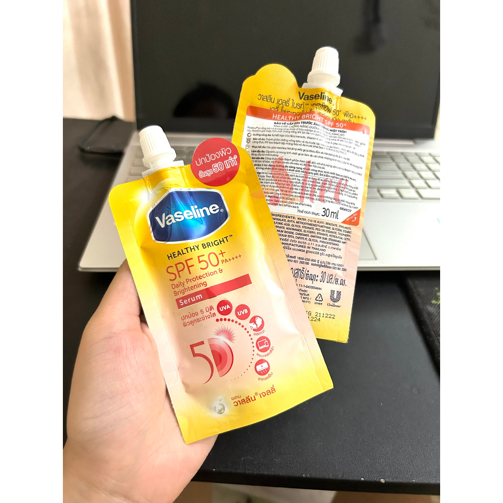 Serum Chống Nắng Vaseline Healthy Bright SPF 50+ PA+++ size Mini 30ml