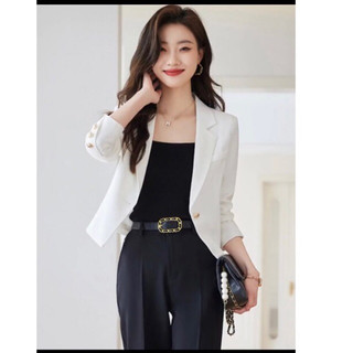 Áo khoác blazer 2 lớp dáng ngắn