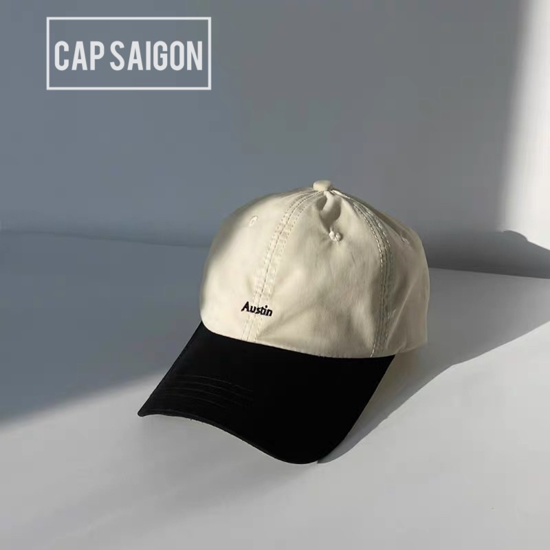 Nón kaki phom mềm CAPSAIGON phối màu thêu chữ unisex nam nữ trend 2024