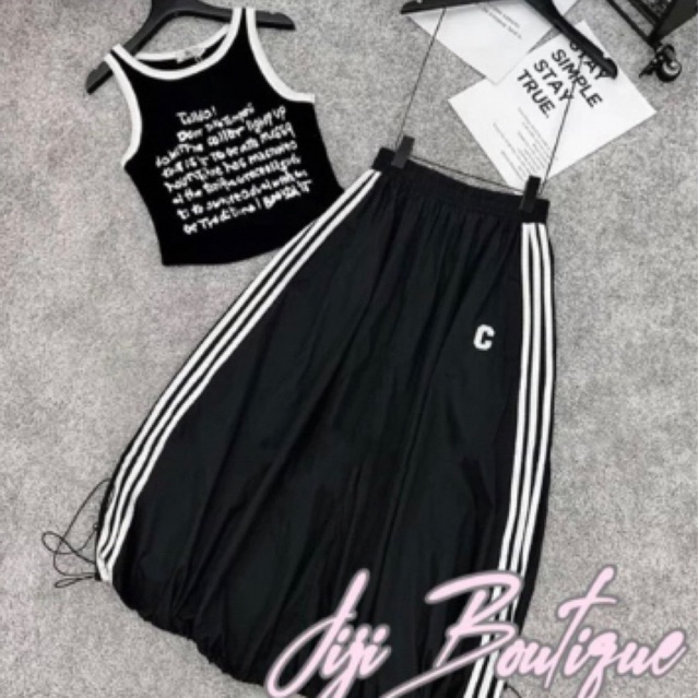 Jiji Boutique - Set áo balo chân váy dài thể thao