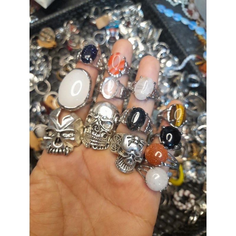 Nhẫn thời trang đá thiên nhiên,  nhân tạo vv