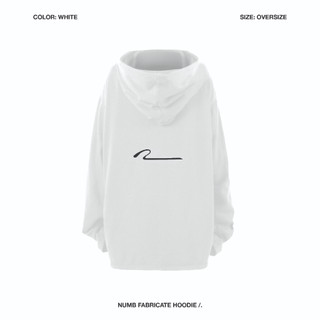 Áo hoodie numb fabricate unisex 2 màu trắng, xám