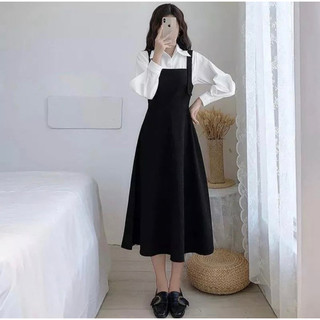 Váy yếm nữ LUCY HOUSE phong cách tiểu thư Hàn Quốc chất vải dày dặn không nhăn( ko kèm áo)