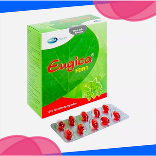 Eugica forte - eugica đỏ giảm ho rát cổ, đau họng - vỉ 10 viên