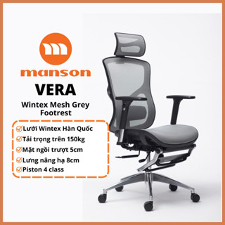 [Hỏa Tốc 30p] Ghế Văn Phòng Công Thái Học Manson Vera Có Tựa Đầu Giảm Đau Vai Gáy