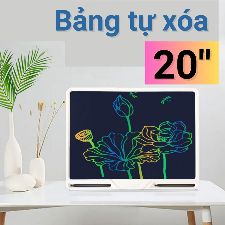 Bảng tự xóa 20 inch bảng tự xóa đa màu sạc USB-C