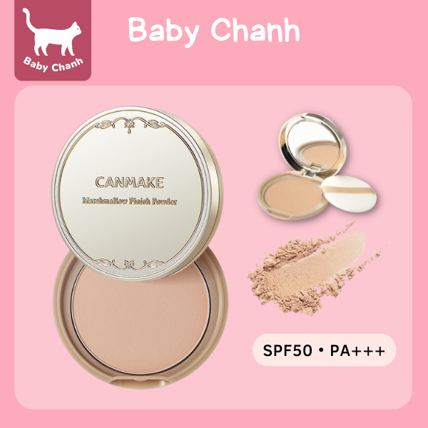 Phấn phủ Canmake kiềm dầu Marshmallow Nhật Bản phấn nén fisnish makeup có chống nắng