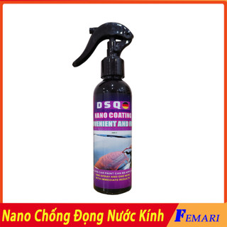 Chai xịt phủ nano ô tô chống nước kính xe,phủ bóng sơn xe DSQ Nano Coating 200 ml công nghệ Mỹ