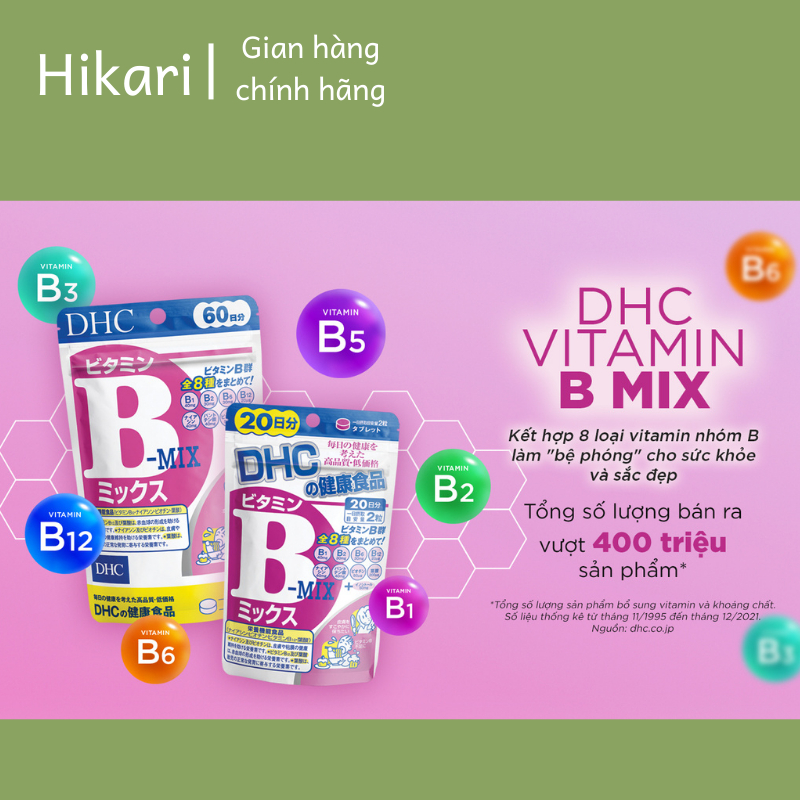 Viên Uống Vitamin B Tổng Hợp DHC Vitamin B Mix gói 120 viên 60 ngày