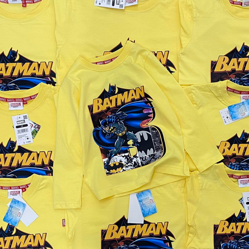 Áo cotton dài tay Marvel dư xịn cho bé trai size từ 14-40 cân