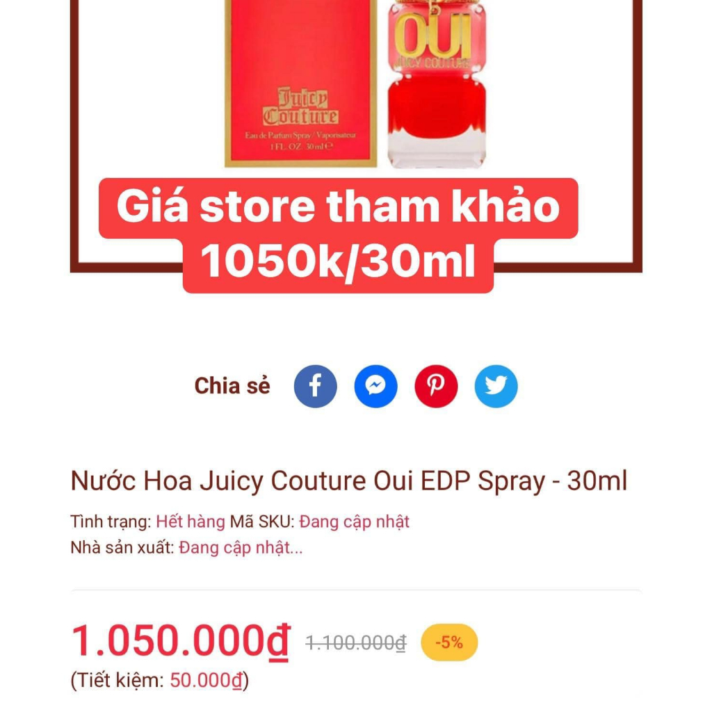 Nước Hoa Juicy Couture OUI EDP fullbox