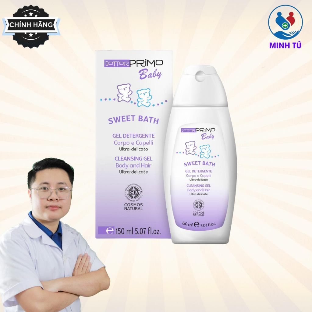 Sữa Tắm Gội Cho Bé DottorPrimo Baby Sweet Bath 150ml - Cung Cấp Độ Ẩm Cho Tóc & Da Bé