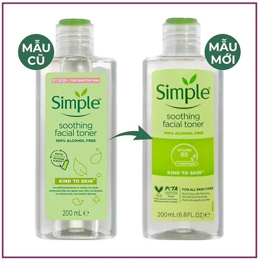 TONER SIMPLE - TONER CHO DA NHẠY CẢM VÀ DA DỄ NỔI MỤN 200ml