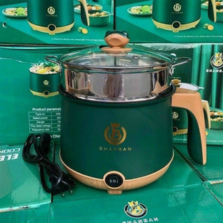 ❤️Nồi Lẩu Điện Mini, Nấu Mì 2 Tầng Kèm Giá Hấp Đa Năng  Nướng, Luộc, Chiên Chống Dính Vấn Đá Tiện Lợi, Ca nấu mì mẫu mới
