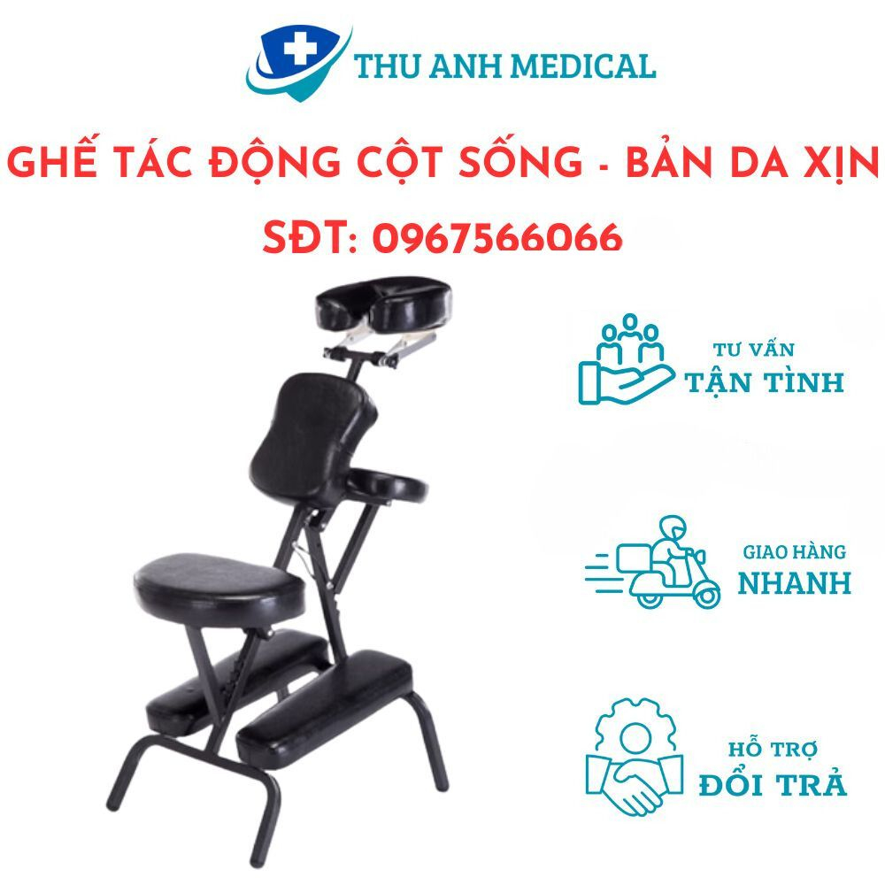 GHẾ GẤP DÙNG TRONG TÁC ĐỘNG CỘT SỐNG - XOA BÓP BẤM HUYỆT - PHUN SĂM - PHIÊN BẢN DA XỊN