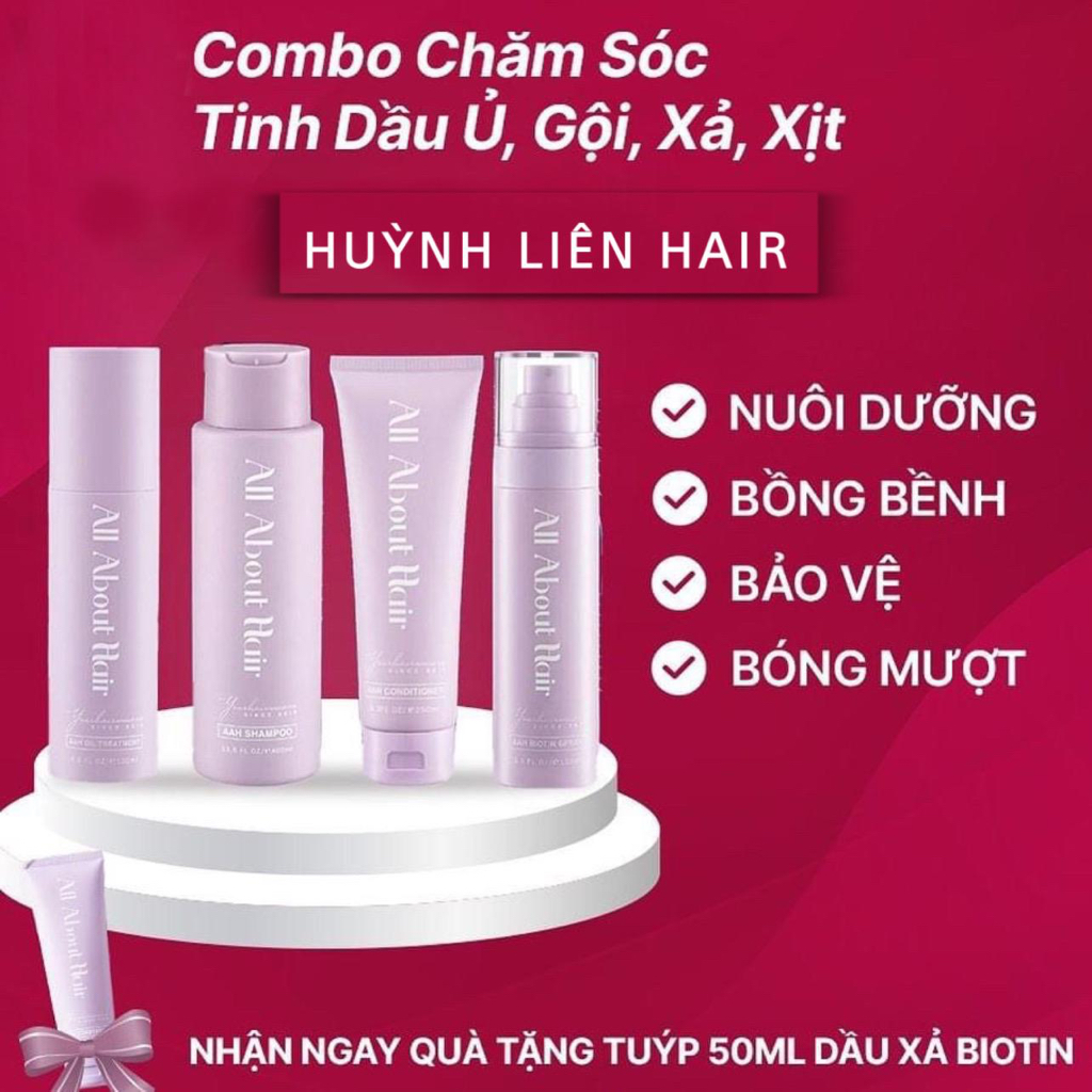 Trọn Bộ Dưỡng Tóc AHH  Giúp Tóc Chắc Khoẻ. Hổ Trợ Giảm Rụng & Mọc Tóc, Kiềm Dầu & Lưu Hương