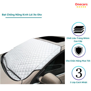 Bạt tráng bạc 3 lớp che kính lái ô tô, xe hơi - Bạt che nắng kính lái ô tô