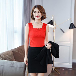 Áo hai dây phối ren màu trắng đen xám dễ phối đồ thời trang phong cách hàn quốc cho nữ