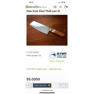 ( SIÊU BÉN )  Dao inox Kiwi Thái Lan 21