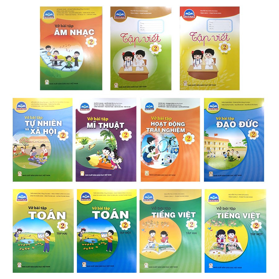 (Tách Lẻ) Trọn bộ vở lớp 2 chân trời sáng tạo tiếng việt toán tập viết tách lẻ kèm nhãn vở