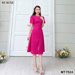 Đầm tay phồng cổ tròn tùng xoè BEMINE MT7524
