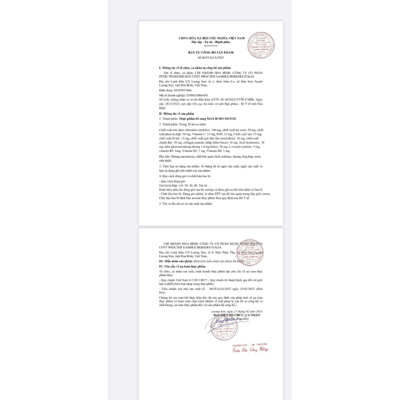 MaxBurn Detox thải độc mỡ hộp 12 gói