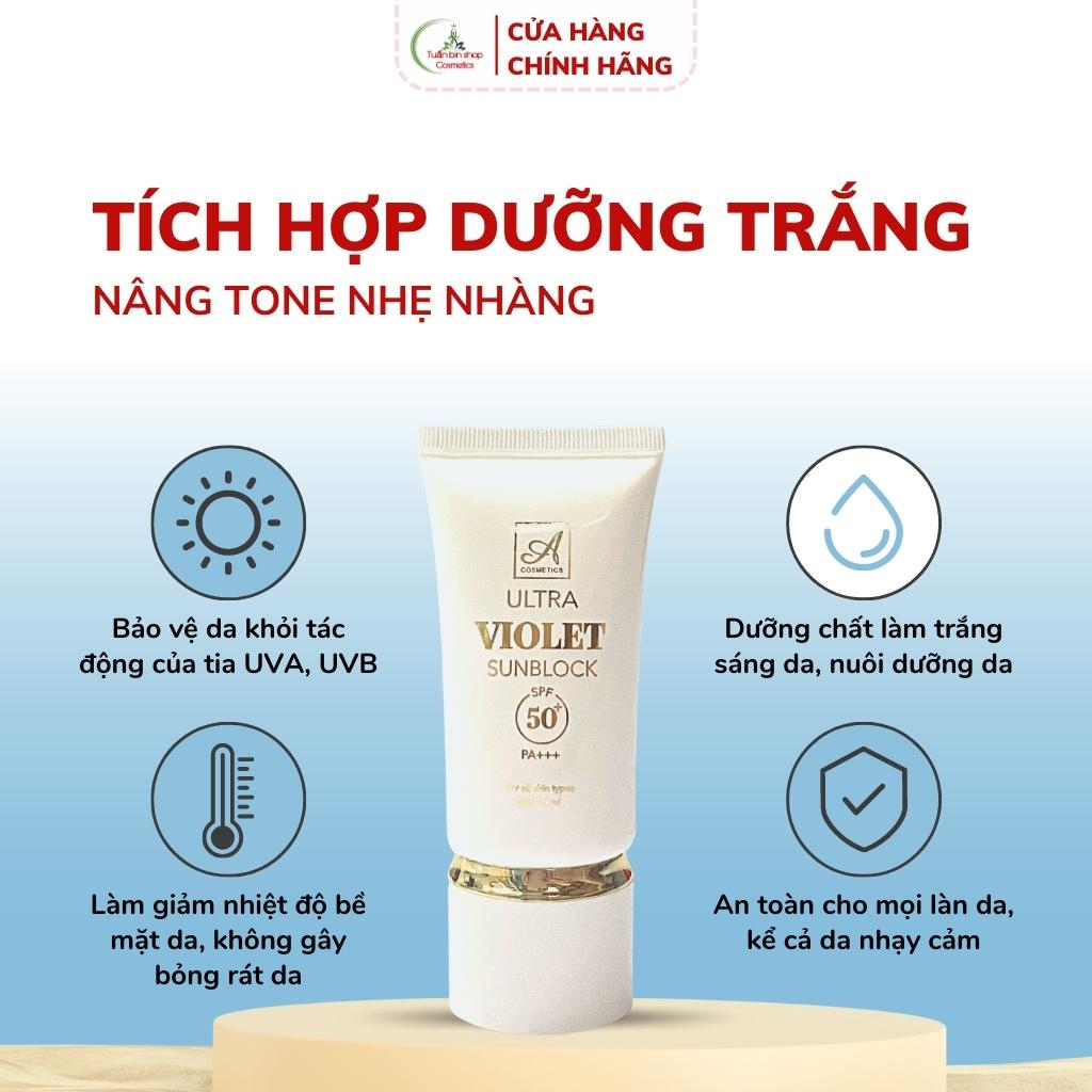 Kem chống nắng nâng tone kiềm dầu Mềm, ultra violet sunblock acosmetics, dưỡng trắng da mặt 50ml