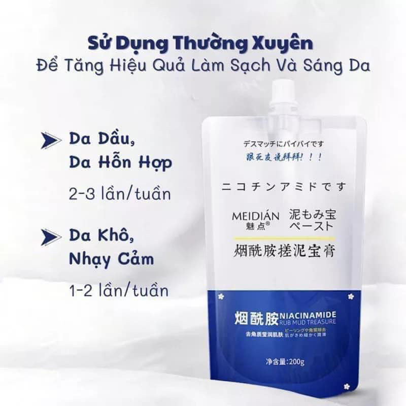 Tẩy tế bào chết Meidian Nhật Bản - túi 250g