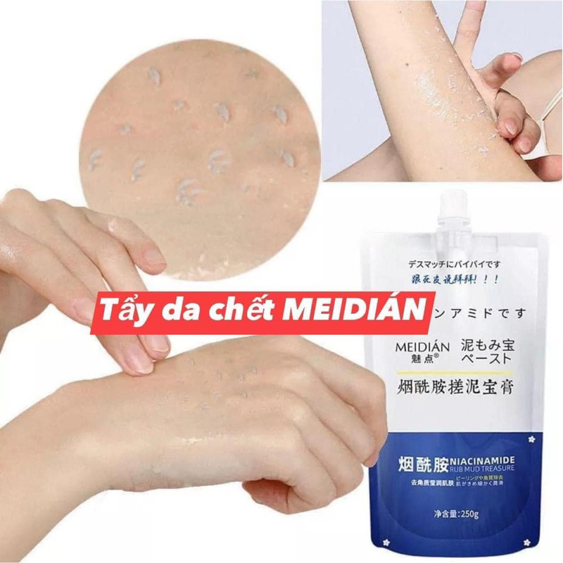 Tẩy tế bào chết Meidian Nhật Bản - túi 250g