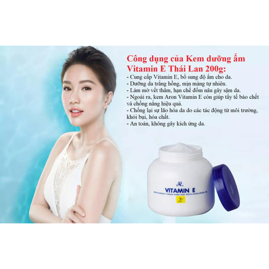 Kem dưỡng thể Vitamin E Thái Lan 200ml