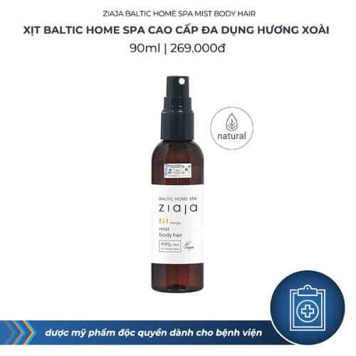 Xịt Toàn Thân Và Tóc Ziaja Baltic Home Spa Cao Cấp Với Hương Xoài