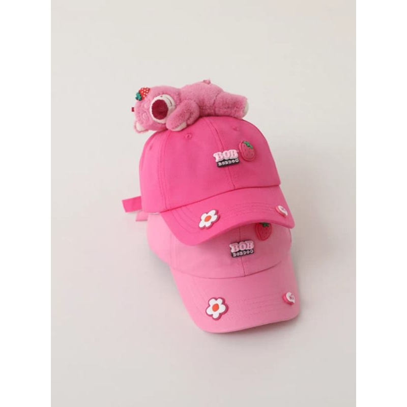 Mũ lưỡi trai trẻ em siêu xinh dễ thương in hoạt hình gấu dâu mang êm nhẹ mát mẻ hút mồ hôi NaHi ngochieu1111