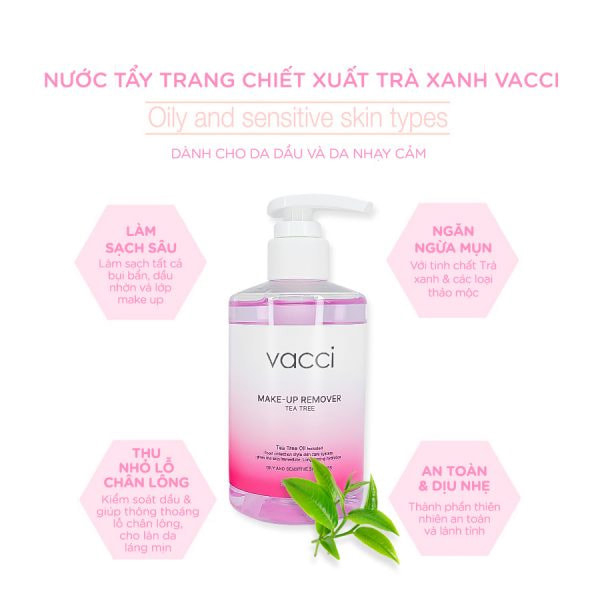 Nước tẩy trang Vacci - Make Up Remover 300ml