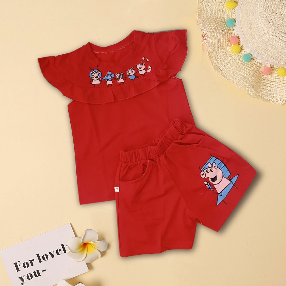 Đồ bộ bé gái tay cánh tiên thun cotton 4 chiều mềm mịn size nhí 1-5 tuổi